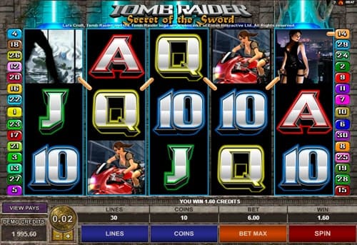 Игровой автомат Tomb Raider 2 - призовая комбинация Призовая комбинация в игровом автомате Tomb Raider 2